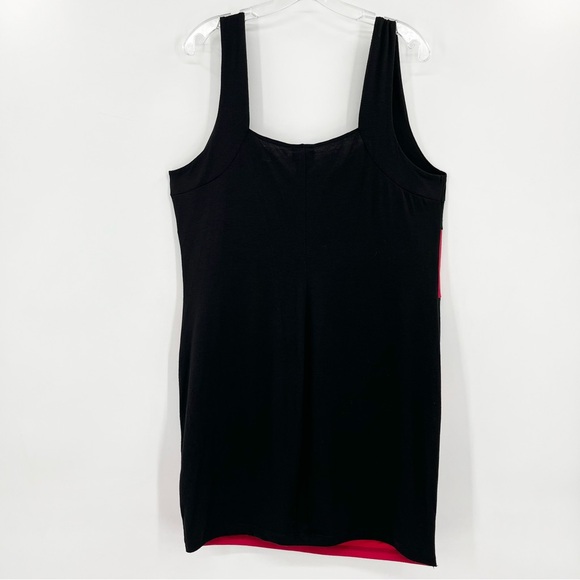 NWT Vintage Torrid Red/Black Knit Bodycon Dress 2X - Picture 2 of 7